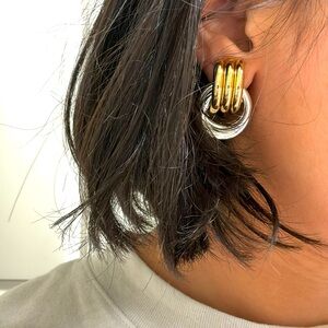 Heaven Mayhem Mini Knot Mixed Metal Earrings